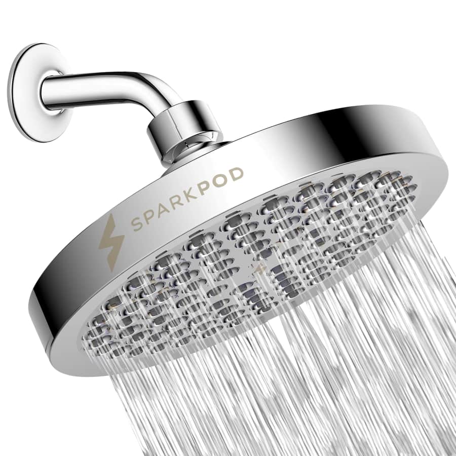 SparkPod Luxury Filtered Rain Shower Head Set for $30