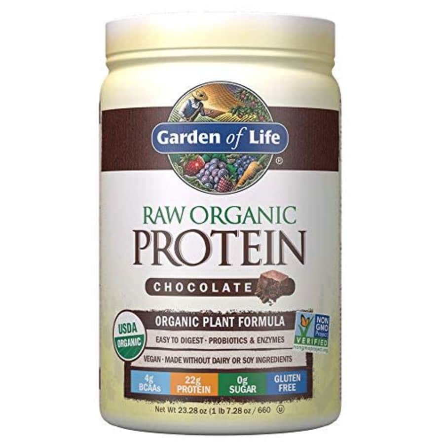 Garden of Life Raw Organic Protein Chocolate Powder, 20 Servings, Certified Vegan, Gluten Free, for $36