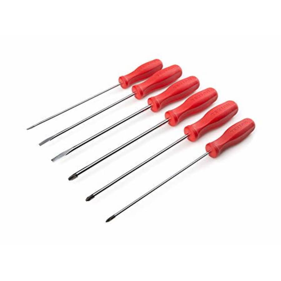 TEKTON Long Hard-Handle Screwdriver Set, 6-Piece (#1-#3, 3/16-5/16 in.) | DRV42015 for $51