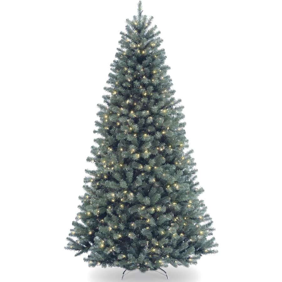National Tree Company 7.5-Foot Artificial North Valley Spruce w/ White Lights for $186 w/ Prime