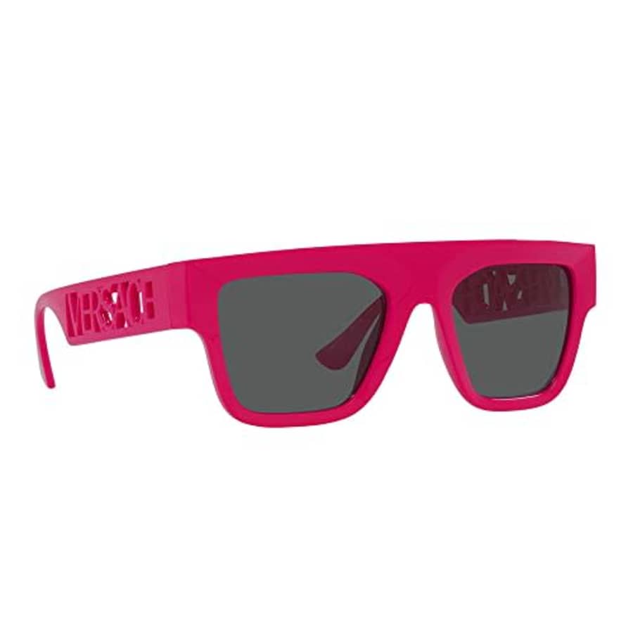 Versace VE 4430U 536787 Fuxia Plastic Rectangle Sunglasses Grey Lens for $99