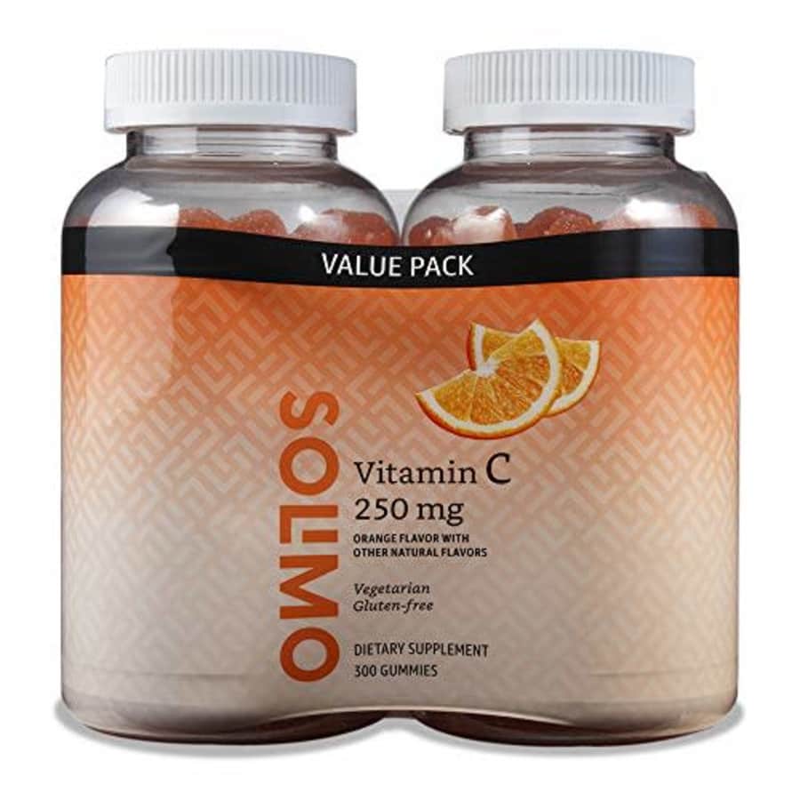 Amazon Brand - Solimo Vitamin C 250mg, 150 Gummies, 2 Gummies per Serving (Pack of 2) for $17
