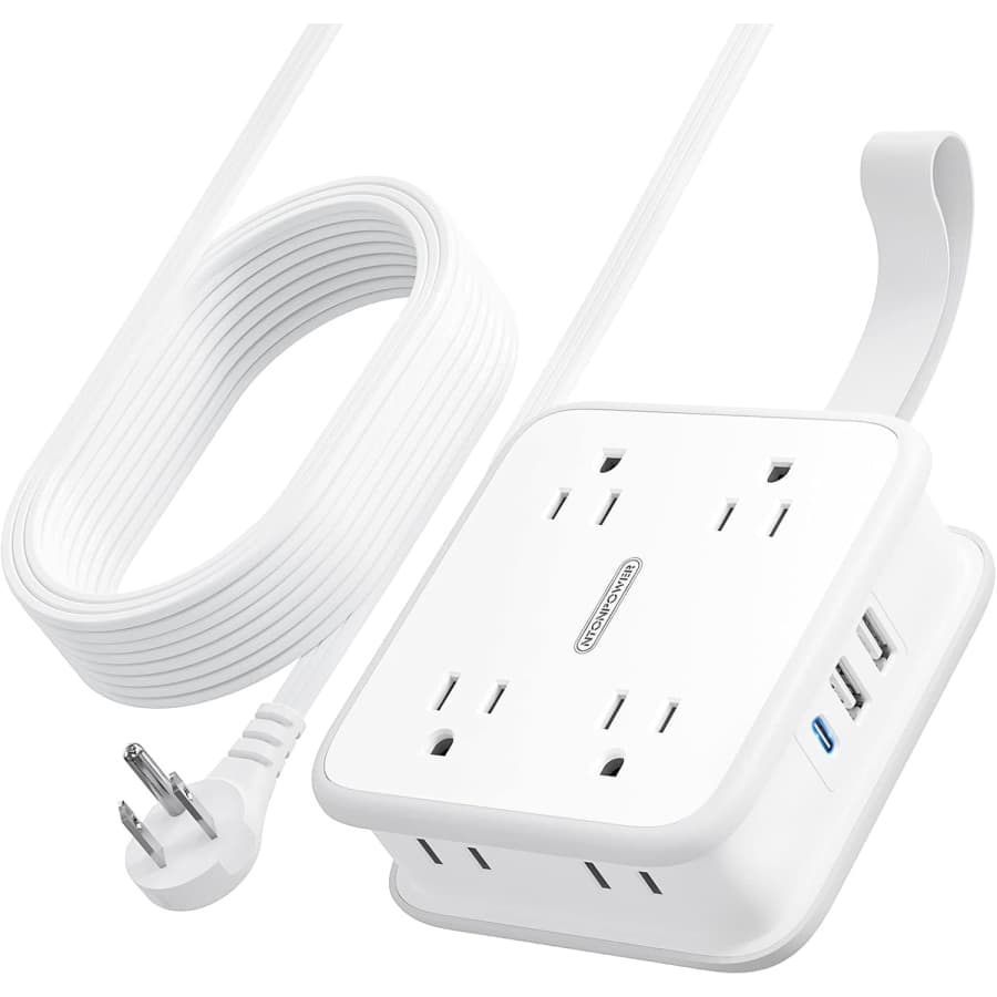 Ntonpower 6-Foot Extension Cord with 8 Outlets for $24