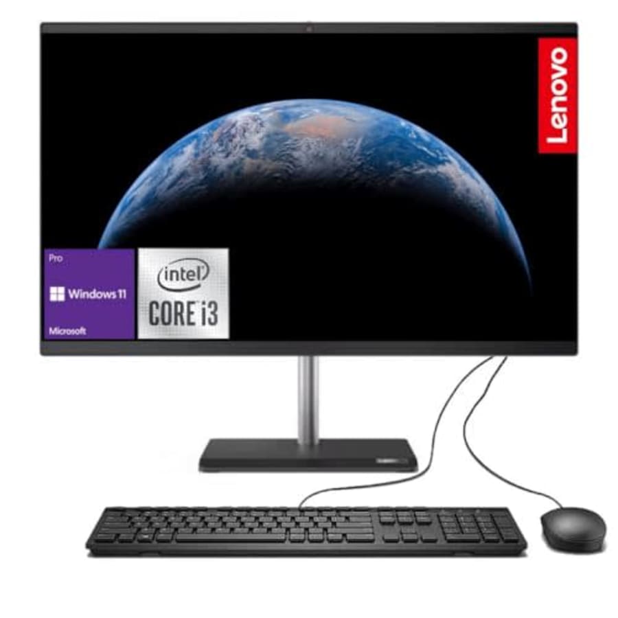 Lenovo V50a AIO | 23.8" FHD Business All-in-One Desktop Computer | Intel Core i3-10100T (Beat for $650