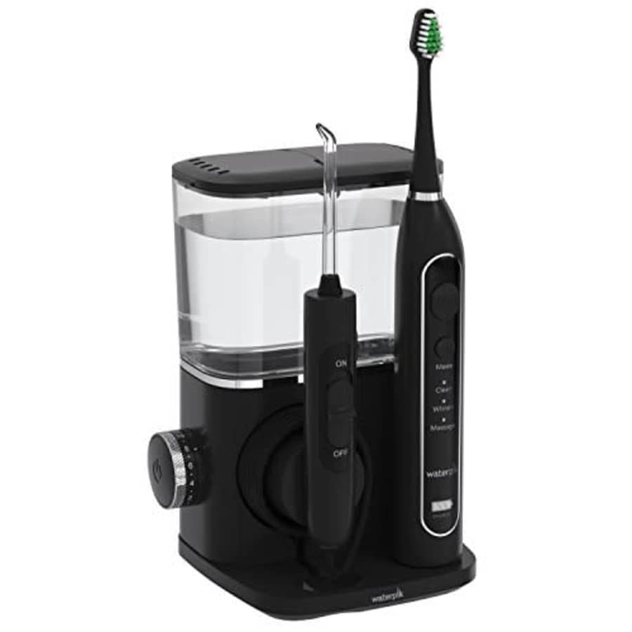 Waterpik CC-01 Complete Care 9.0 Sonic Electric Toothbrush + Water Flosser, Black, Medium for $140