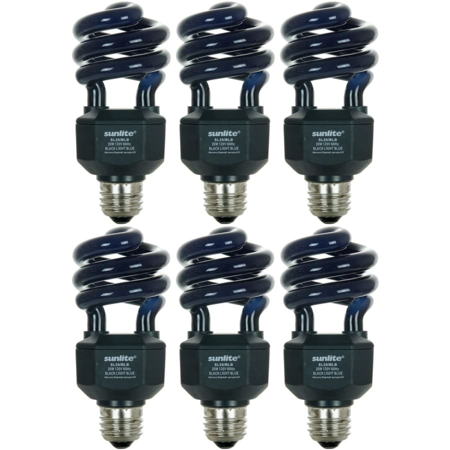 Sunlite 20W CFL Black Light Bulb 6-Pack for $28