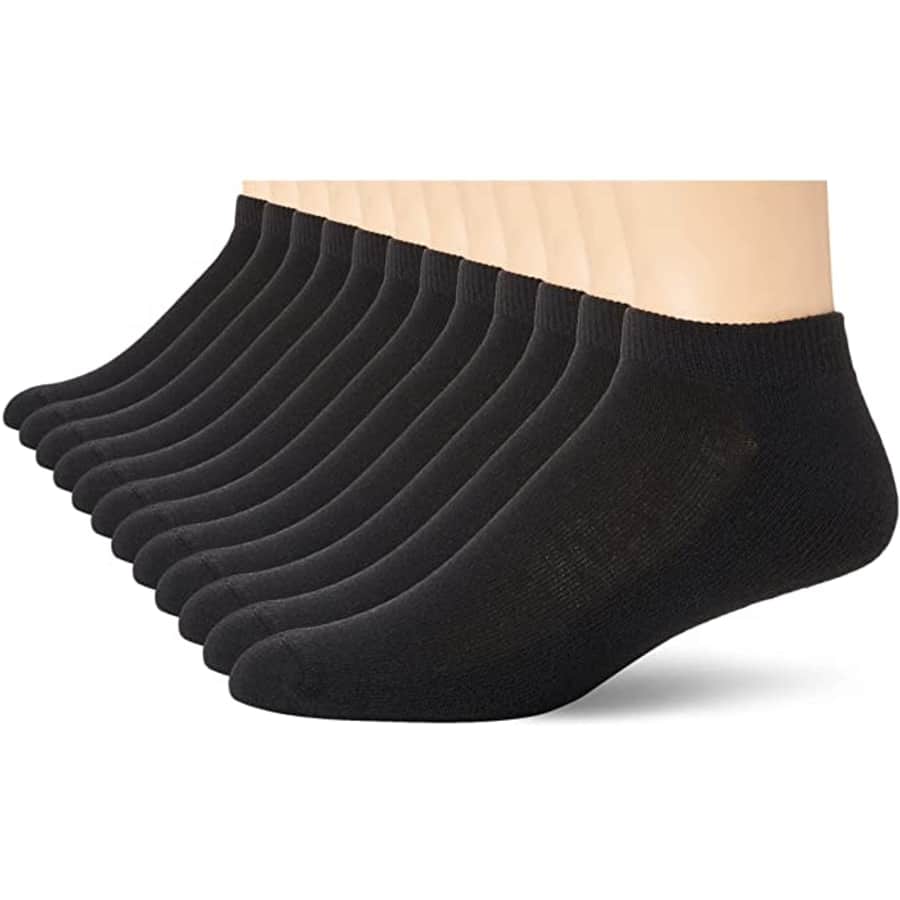 Hanes Men's FreshIQ Odor Control Protection and X-Temp Cool Dry Ankle Socks 12-Pack for $18