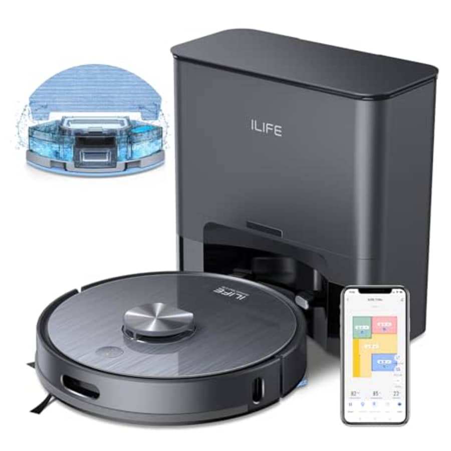 ILIFE T20s Self-Emptying Robot Vacuum and Mop Combo, 5000Pa Suction, 70-Day Capacity, LiDAR for $270