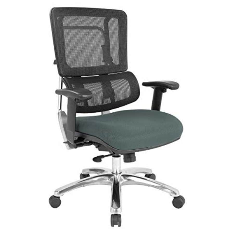 Office Star Pro X996 Fully Adjustable Office Chair with Lumbar Support, No Headrest, Polished for $368