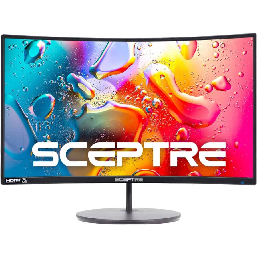Sceptre 24" 1080p Curved Adaptive Sync LED Monitor for $80