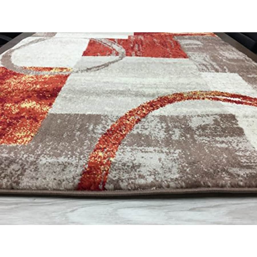 Rugshop Contemporary Abstract Circle Design Multi Soft 3'3" x 5' Indoor Area Rug for $78
