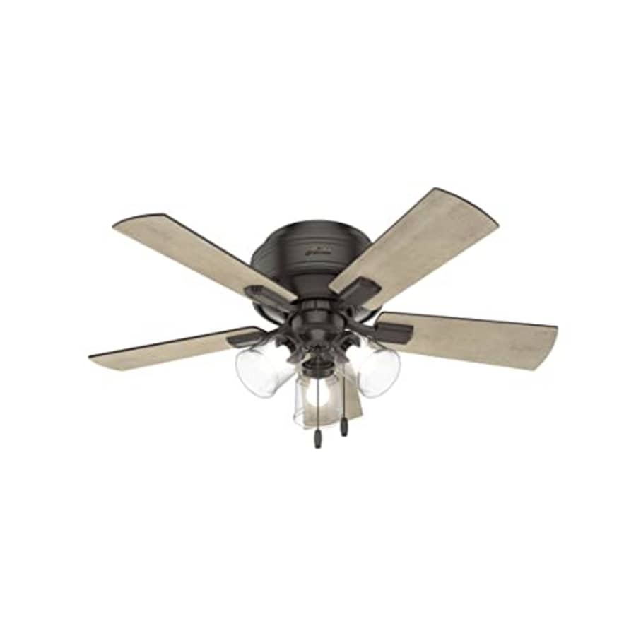 Hunter Crestfield Indoor Low Profile Ceiling Fan with LED Light and Pull Chain Control, 42", Noble for $138 Hunter Crestfield Indoor Low Profile Ceiling Fan with LED Light and Pull Chain Control, 42", Noble for $138