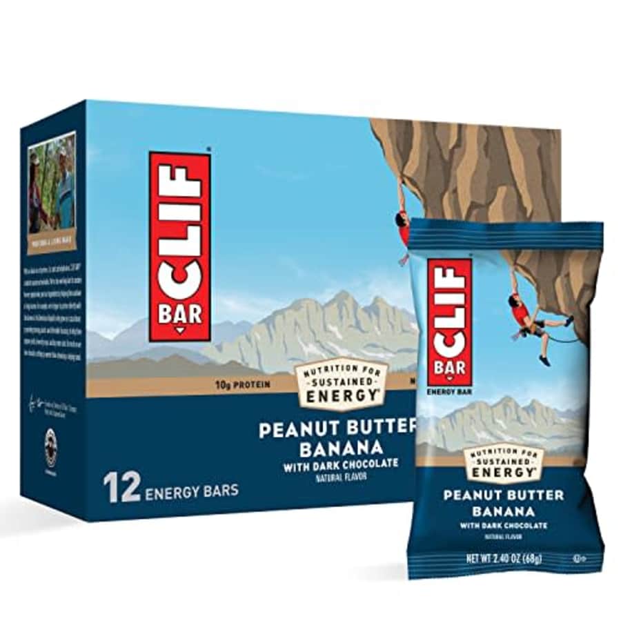 CLIF BARS - Energy Bars - Peanut Butter Banana with Dark Chocolate - Made with Organic Oats - Plant for $20 CLIF BARS - Energy Bars - Peanut Butter Banana with Dark Chocolate - Made with Organic Oats - Plant for $20