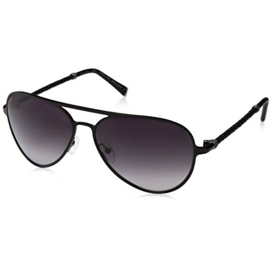 John Varvatos V514 Aviator Sunglasses, MATTE BLACK, 15 mm for $149