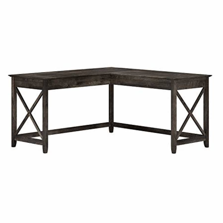Bush Furniture Key West 60-inch Modern Farmhouse Writing Desk for Home Office, 60W, Dark Gray for $284