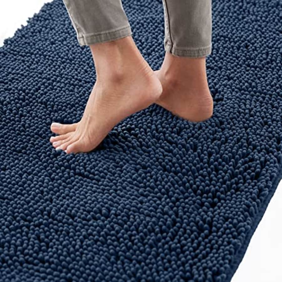 Gorilla Grip Bath Rug 48x24, Thick Soft Absorbent Chenille, Rubber Backing Quick Dry Microfiber for $36