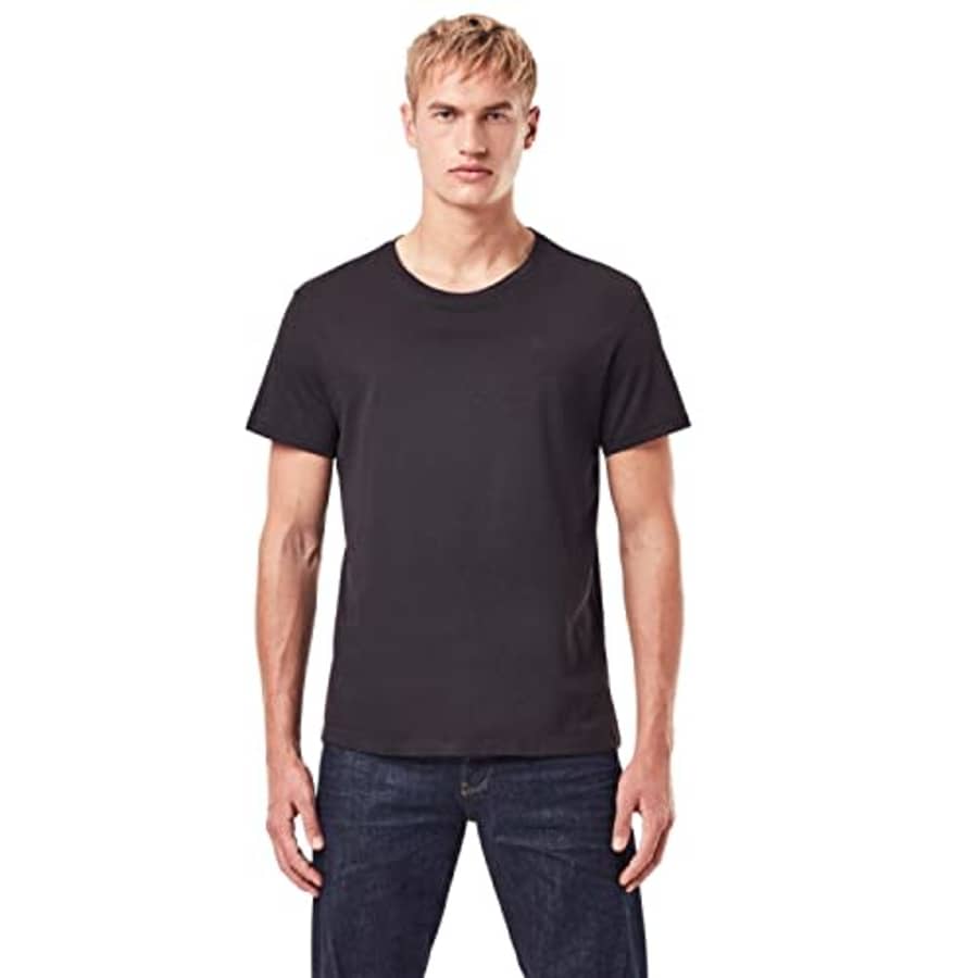 G-Star Raw Men's Base Layer Crew Neck Short Sleeve T-Shirt 2-Pack, Black Heather, XS for $50 G-Star Raw Men's Base Layer Crew Neck Short Sleeve T-Shirt 2-Pack, Black Heather, XS for $50