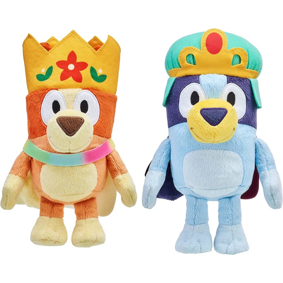 Bluey Friends Royal Bluey & Bingo Plush Set for $12 Bluey Friends Royal Bluey & Bingo Plush Set for $12