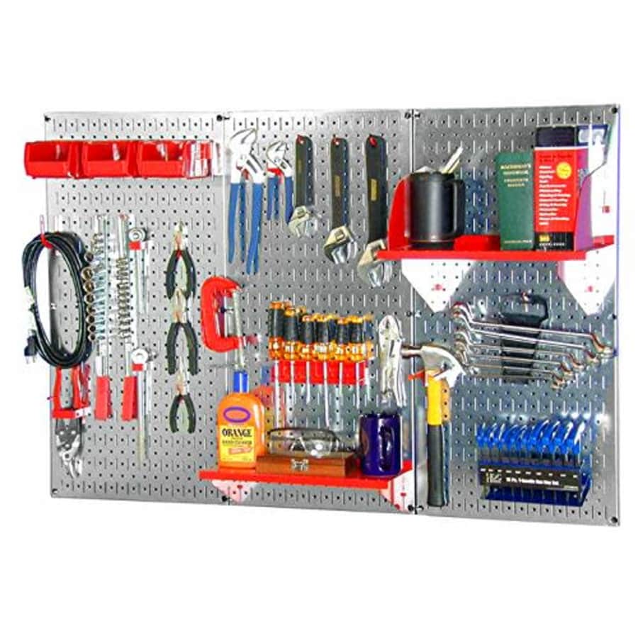 Wall Control 30WRK400GVR 4-Feet Metal Pegboard Standard Tool Storage Kit with Galvanized Toolboard for $100 Wall Control 30WRK400GVR 4-Feet Metal Pegboard Standard Tool Storage Kit with Galvanized Toolboard for $100