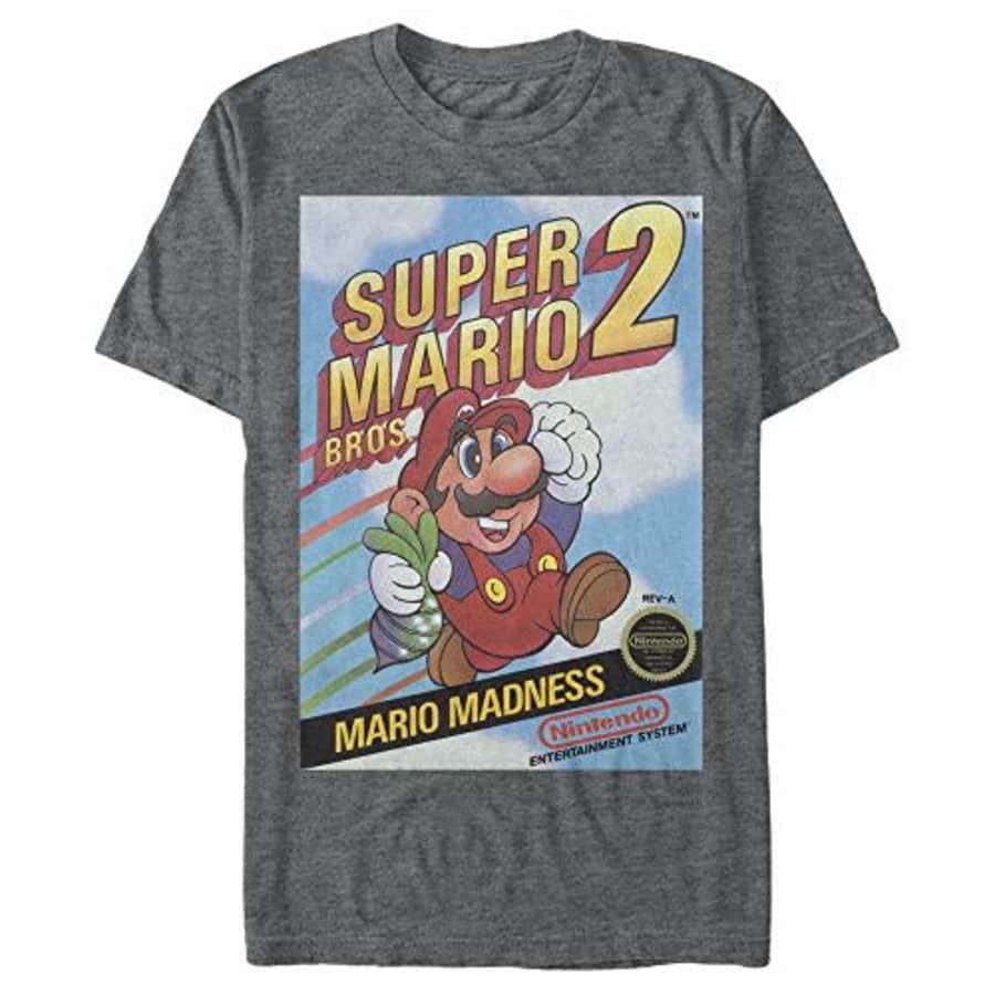Nintendo Men's T-Shirt, Char HTR, XXX-Large for $18