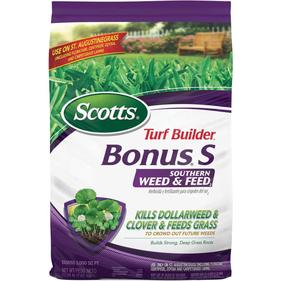 Scotts Turf Builder Bonus S Southern Weed & Feed Fertilizer 17.24-lb Bag for $25