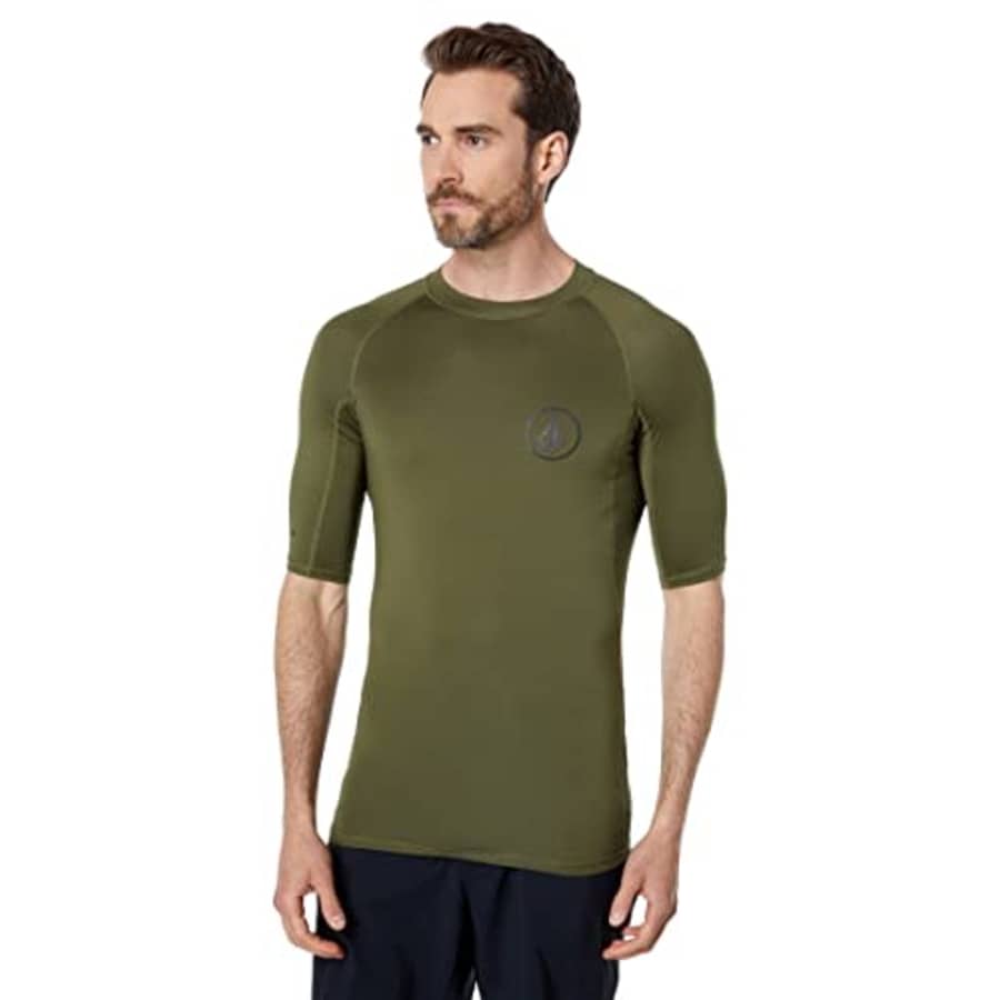 Volcom mens Solid Upf 50+ Short Sleeve Rashguard Rash Guard Shirt, Military, X-Small US for $20 Volcom mens Solid Upf 50+ Short Sleeve Rashguard Rash Guard Shirt, Military, X-Small US for $20