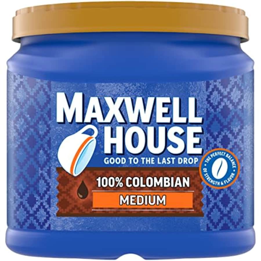 Maxwell House 100% Colombian Medium Roast Ground Coffee (24.5 oz Canister) for $16
