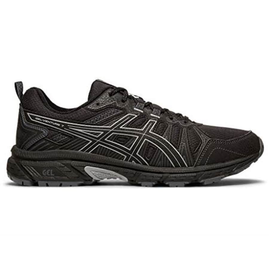 ASICS Men's Gel-Venture 7 Running Shoes, 9M, Black/Sheet Rock for $51