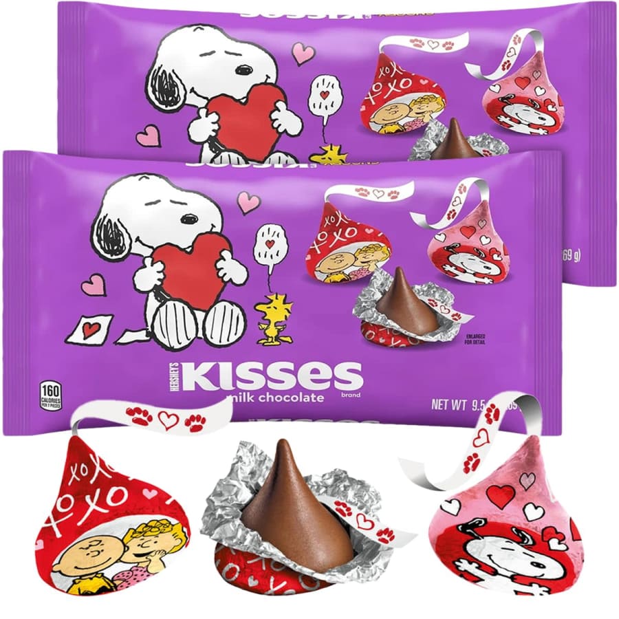 Hershey Kisses Snoopy & Friends 9.5-oz. Bag: 2 for $10 or less Hershey Kisses Snoopy & Friends 9.5-oz. Bag: 2 for $10 or less