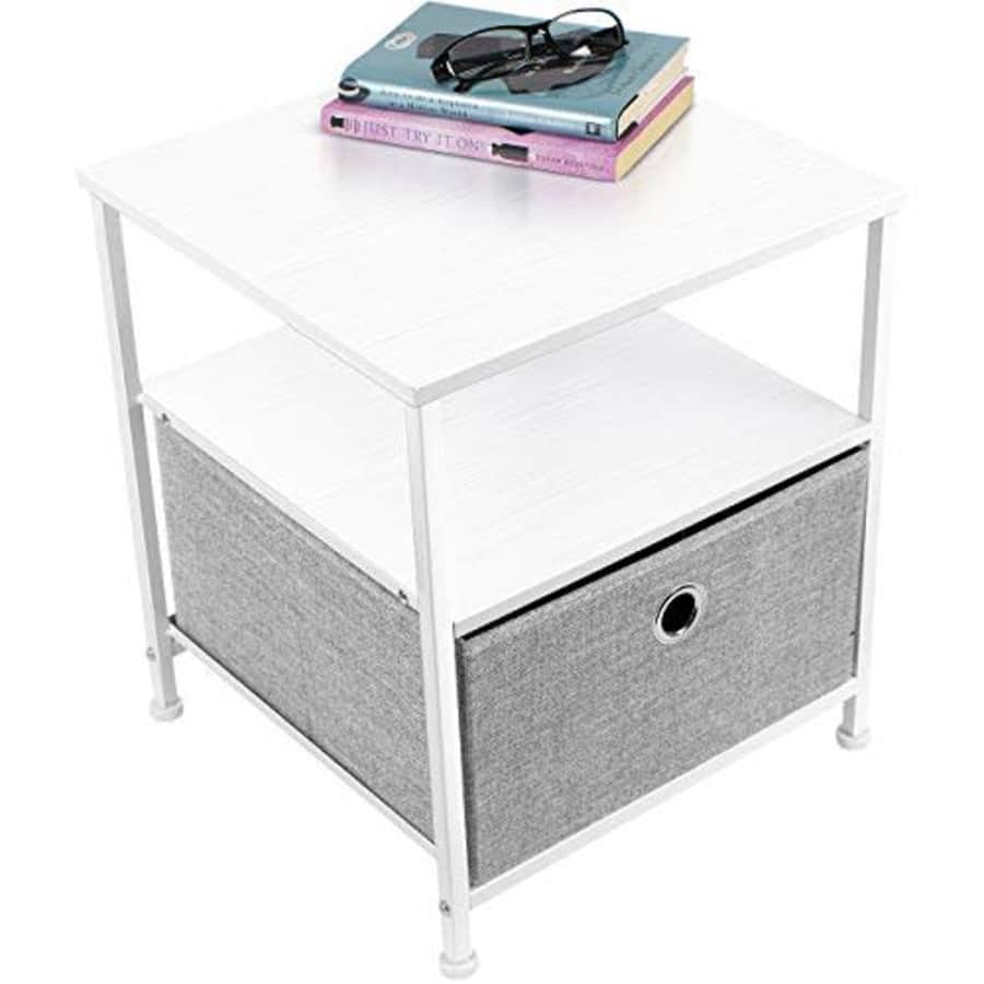 Sorbus Nightstand 1-Drawer Shelf Storage- Bedside Furniture & Accent End Table Chest for Home, for $23 Sorbus Nightstand 1-Drawer Shelf Storage- Bedside Furniture & Accent End Table Chest for Home, for $23