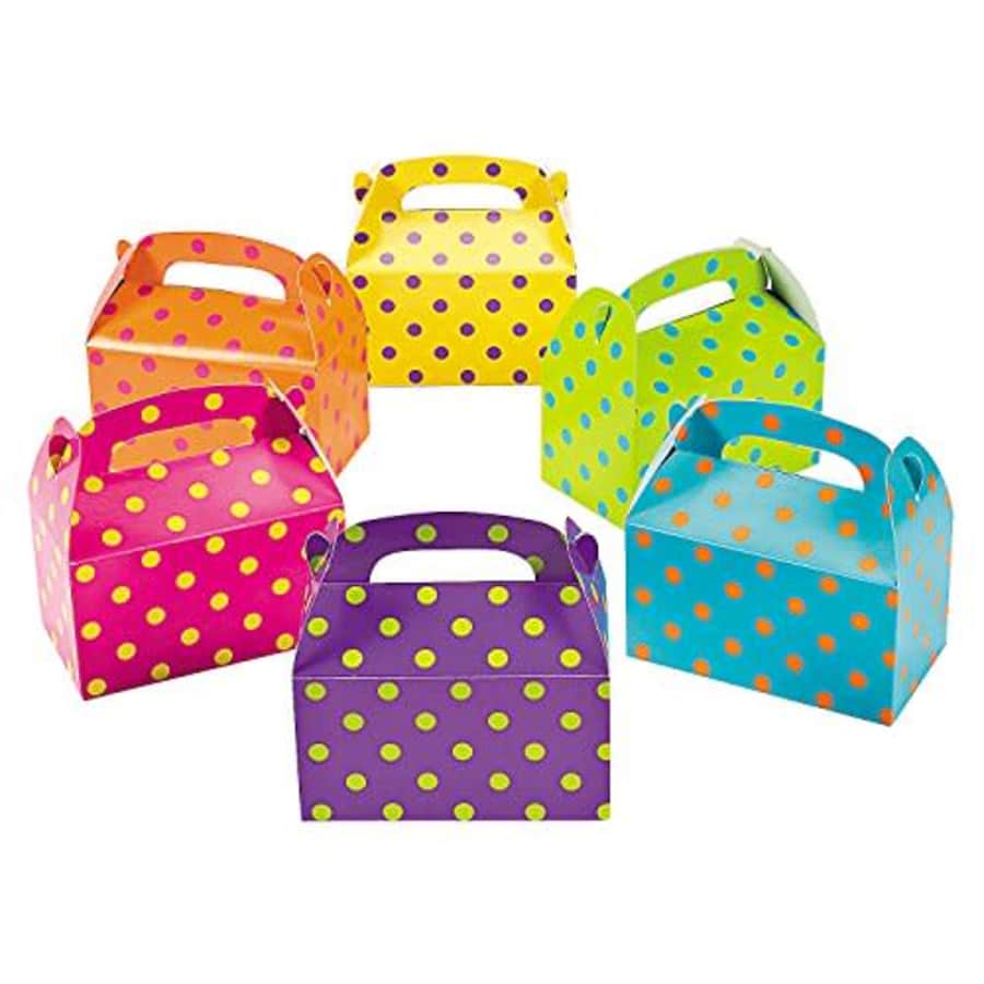 Fun Express Bright Polka Dot Treat Boxes (set of 12) - Party Supplies for $15