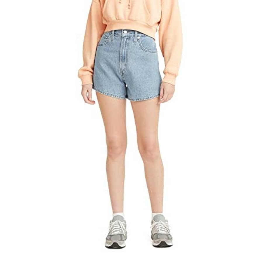 Levi's Women's High Waisted Mom Shorts, (New) In A Pinch Stone Pj-Medium Indigo, 29 for $12