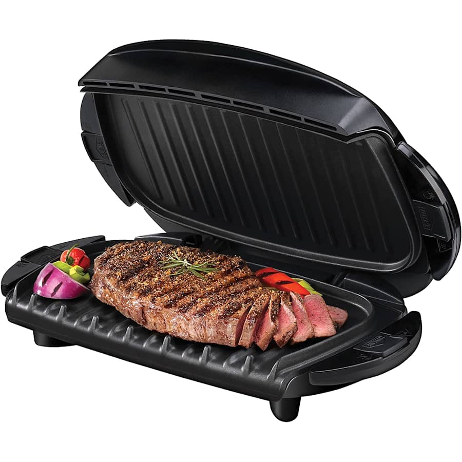 George Foreman 5-Serving Electric Indoor Grill & Panini Press for $37
