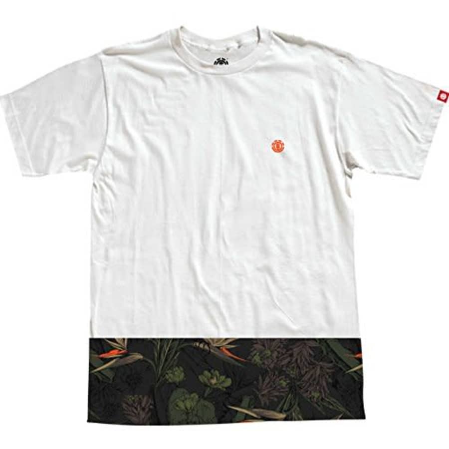 Element Men's Floral Dip Short Sleeve T-Shirt, White, Small for $18