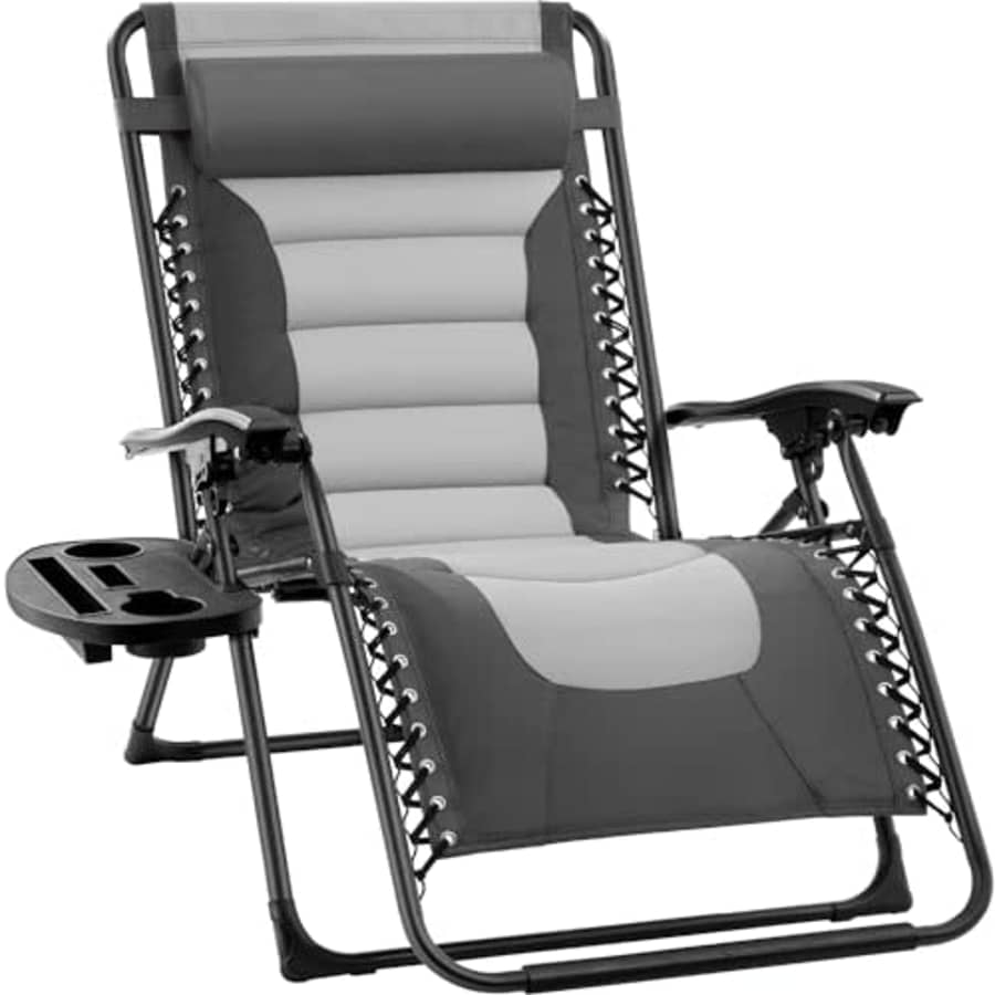 Best Choice Products Oversized Padded Zero Gravity Chair, Folding Outdoor Patio Recliner, XL Anti for $72