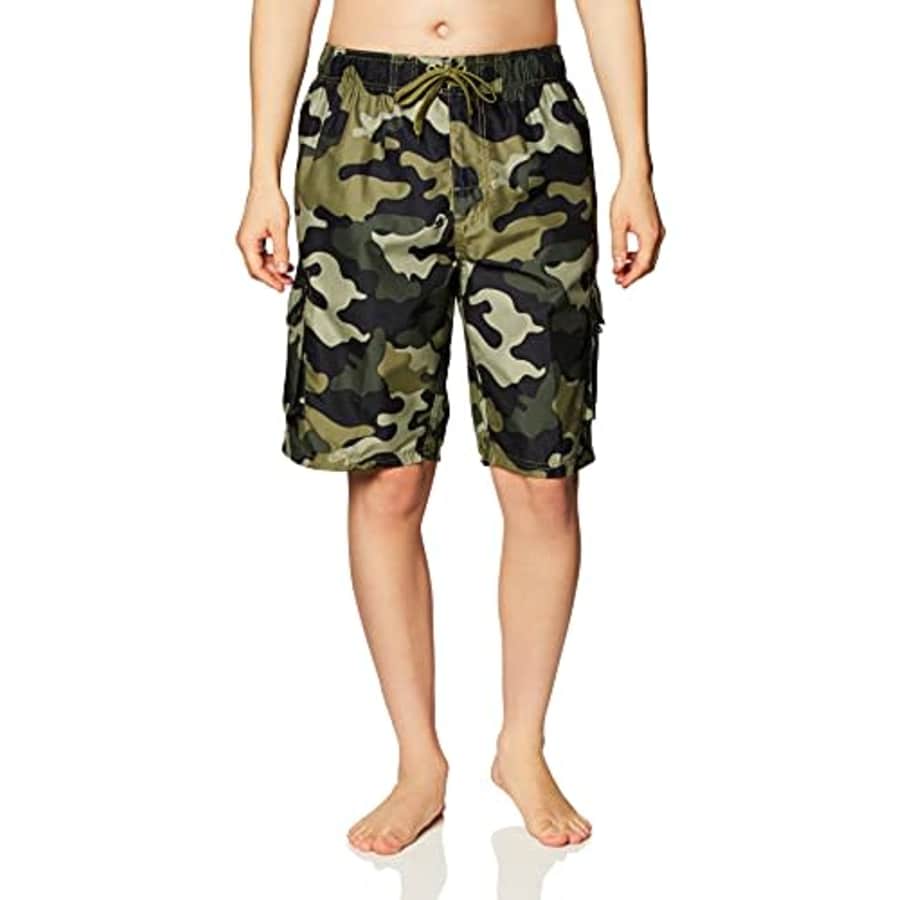Kanu Surf Men's Barracuda Swim Trunks (Regular & Extended Sizes), Camo Army Green, Small for $15 Kanu Surf Men's Barracuda Swim Trunks (Regular & Extended Sizes), Camo Army Green, Small for $15