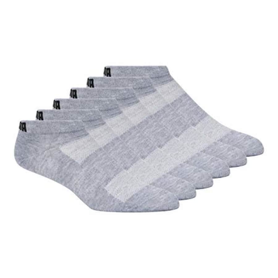 PUMA Women's 6 Pack Runner Socks, Grey, 9-11 for $34