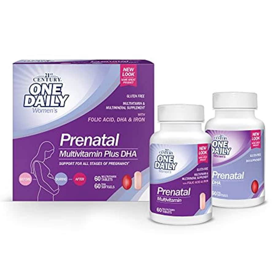 21st Century Prenatal Multivitamin/Mineral + DHA, 2 Bottles, 60 Tablets / 60 Softgels for $20 21st Century Prenatal Multivitamin/Mineral + DHA, 2 Bottles, 60 Tablets / 60 Softgels for $20