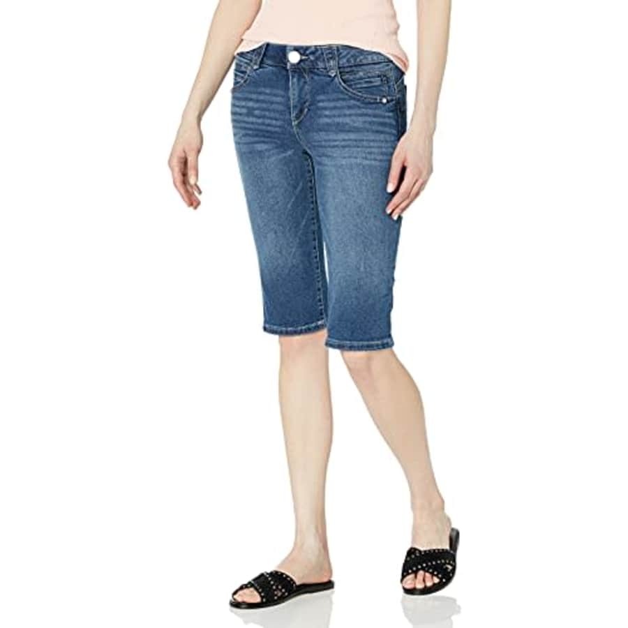 Democracy womens Democracy Women's "Ab"solution Bermuda Denim Shorts, Blue, 14 US for $44