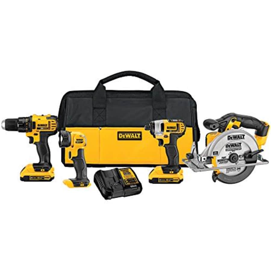 DeWalt 20V Max Lithium-Ion 4-Tool Combo Kit for $364 DeWalt 20V Max Lithium-Ion 4-Tool Combo Kit for $364