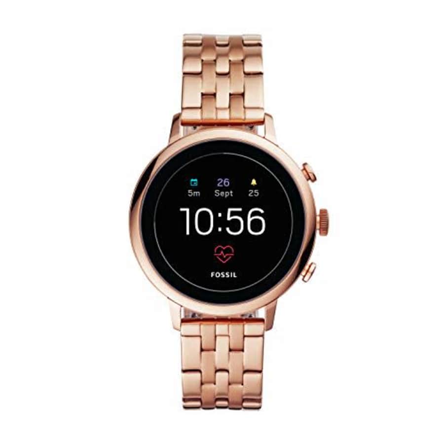 Fossil Women's Gen 4 Venture HR Heart Rate Stainless Steel Touchscreen Smartwatch, Color: Rose Gold for $156
