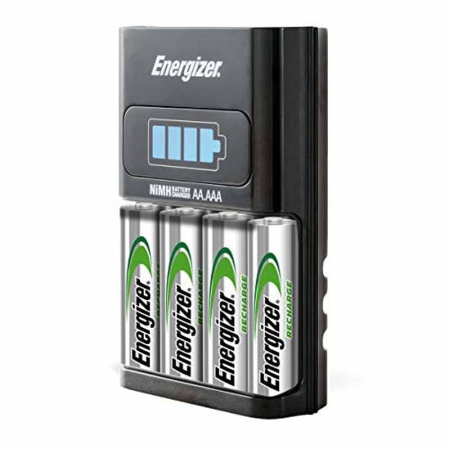 Energizer Recharge 1-Hour AA/AAA Charger w/ 4 Batteries for $29 Energizer Recharge 1-Hour AA/AAA Charger w/ 4 Batteries for $29