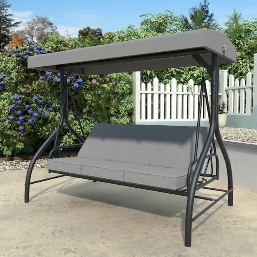 Veikous 2-in-1 Convertible 3-Person Outdoor Swing for $290 Veikous 2-in-1 Convertible 3-Person Outdoor Swing for $290