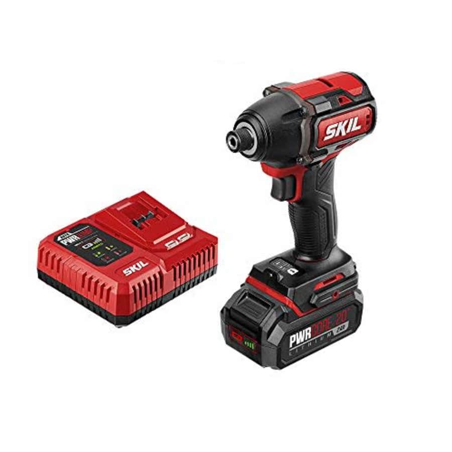 SKIL PWRCore 20 Brushless 20V 1/4 Inch Hex Impact Driver, Includes 2.0Ah Lithium Battery and for $100 SKIL PWRCore 20 Brushless 20V 1/4 Inch Hex Impact Driver, Includes 2.0Ah Lithium Battery and for $100