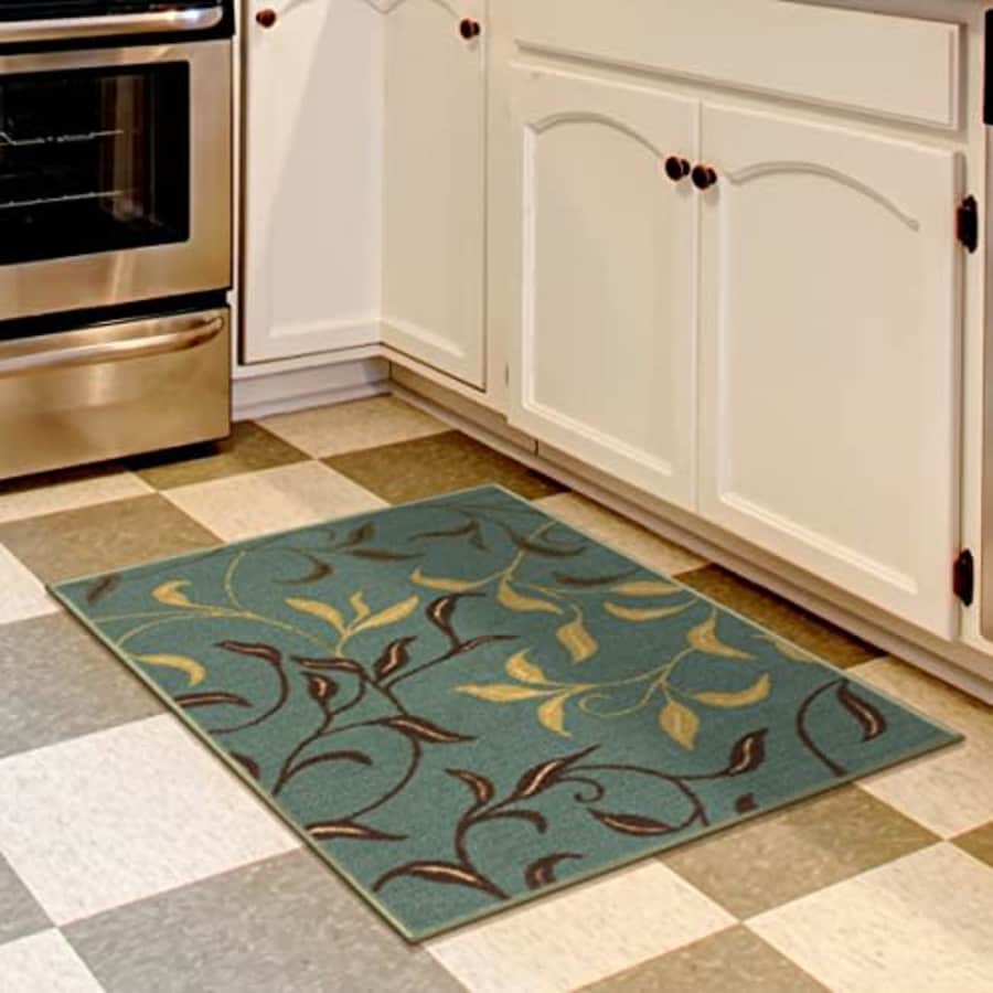 Ottomanson Ottohome Collection Contemporary Leaves Design Non-Slip Rubberback 2x3 Area Rug/Mat, for $21 Ottomanson Ottohome Collection Contemporary Leaves Design Non-Slip Rubberback 2x3 Area Rug/Mat, for $21