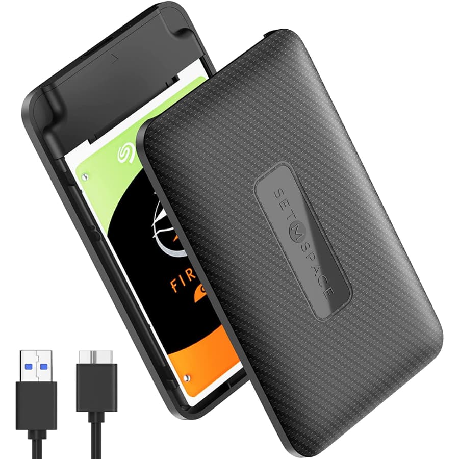 Setmspace 2.5'' USB 3.0-to-SATA III Hard Drive Enclosure for $6