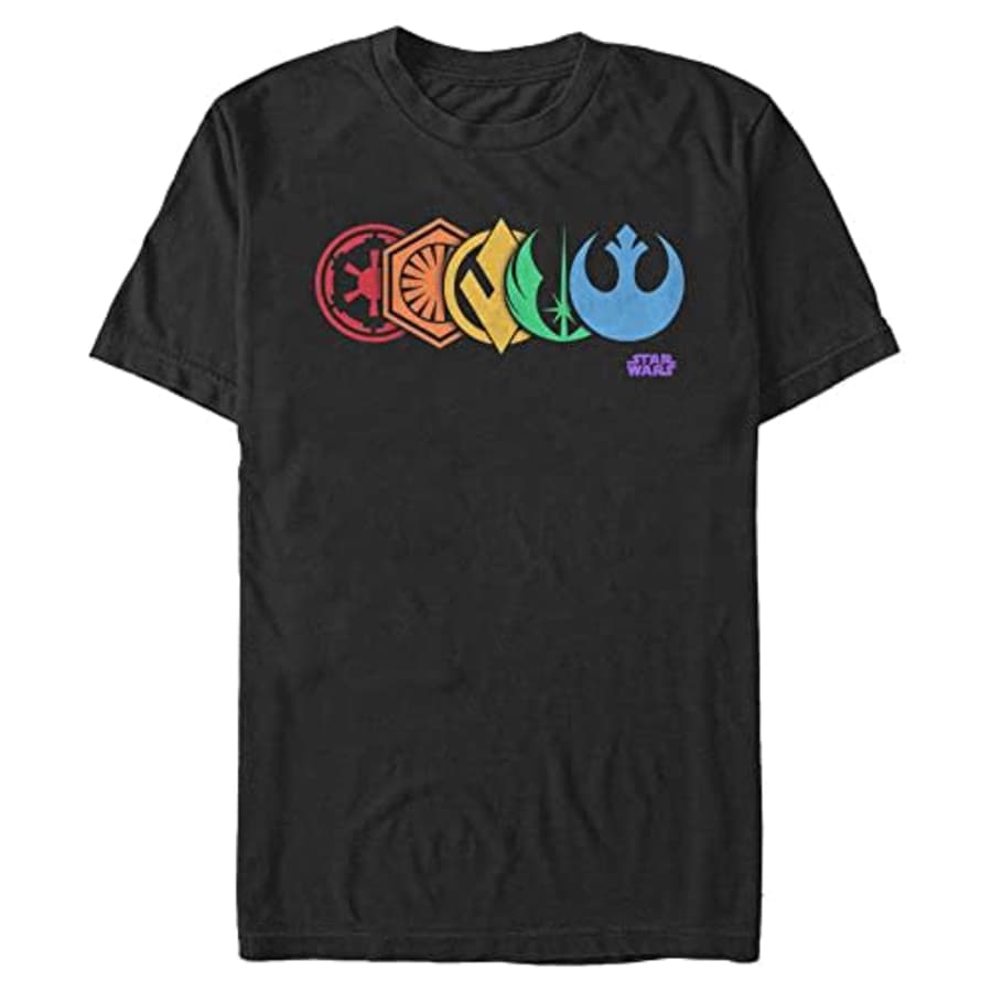 Star Wars Big & Tall Multiple Franchise Unite Men's Tops Short Sleeve Tee Shirt, Black, X-Large for $10 Star Wars Big & Tall Multiple Franchise Unite Men's Tops Short Sleeve Tee Shirt, Black, X-Large for $10