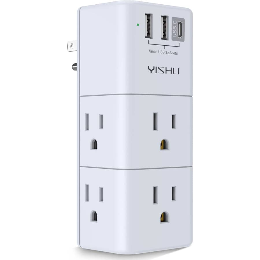 Multi Plug Outlet Extender Surge Protector for $8