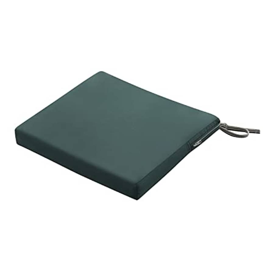 Classic Accessories Ravenna Water-Resistant 17 x 15 x 2 Inch Patio Seat Cushion, Mallard Green, for $50