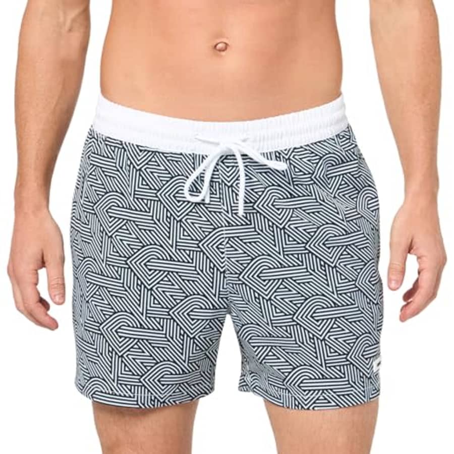 DKNY Men's Standard Stretch Quick Dry Volley UPF 40+ Protection Swim Trunk, Crosswalk for $20 DKNY Men's Standard Stretch Quick Dry Volley UPF 40+ Protection Swim Trunk, Crosswalk for $20
